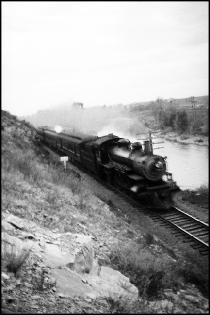 The Logan to Helena local was an old Q class Pacific up front. This very early Pacific was built by ALCO in 1903.  It was scrapped in May, 1940.