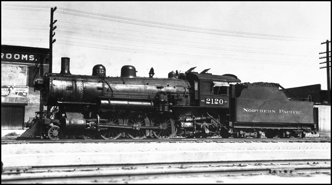 A Q-1 Pacific at rest.  This is one of 48 Q-1's on the NP built by ALCO between 1904 and 1907, spending most of their service lives on secondary passenger trains all over the system..