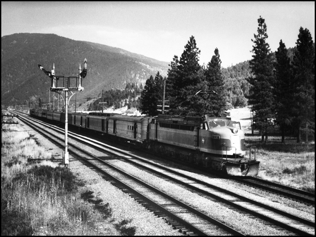 MILW Train No. 17 with E-20 east of Missoula, MT.