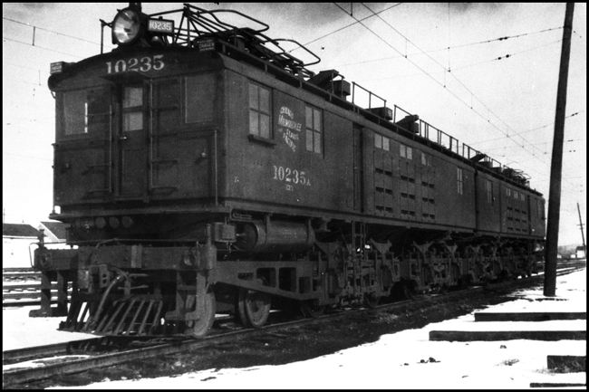 MILW electric 10235 at Three Forks, MT.