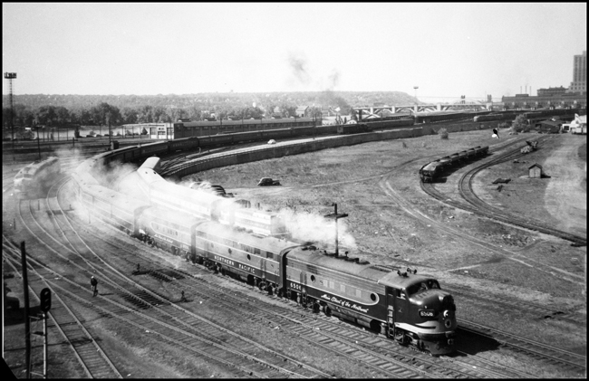 NP Train No. 1 with lead unit NP 6506 leaving St Paul, MN.