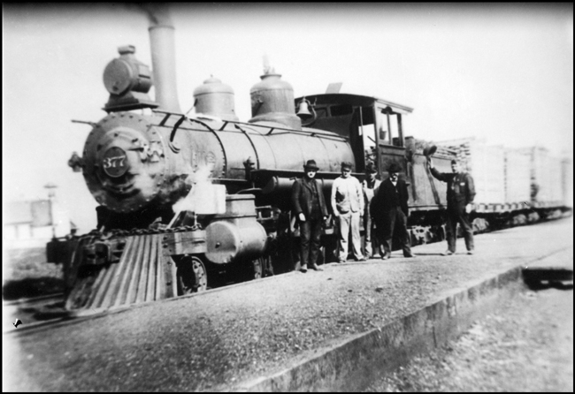 NP 377, Class E-2 on freight train probably in Hamilton, MT