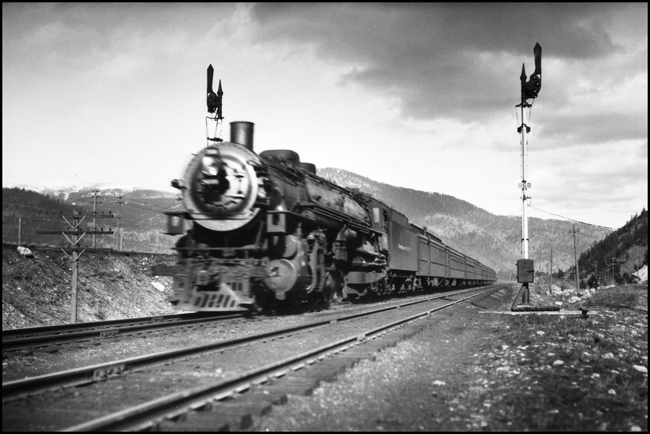 NP Train No. 1 with NP 2606, Class A pulling train east of Missoula.