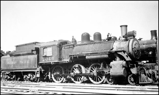 CPR 2046, 4-6-0 probably in storage at Winnipeg, due to the slow business climate