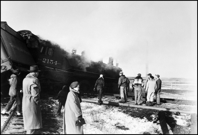 Collision of NP 2154 and SOO 706 at Carrington, ND on Dec 24, 1952.