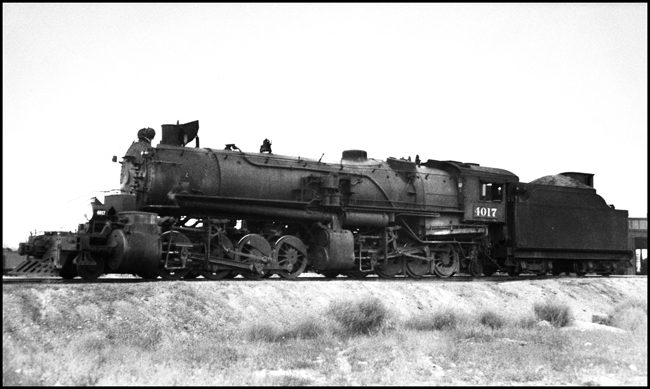 NP 4017, Class Z-3 out in front of roundhouse at Yakima.
