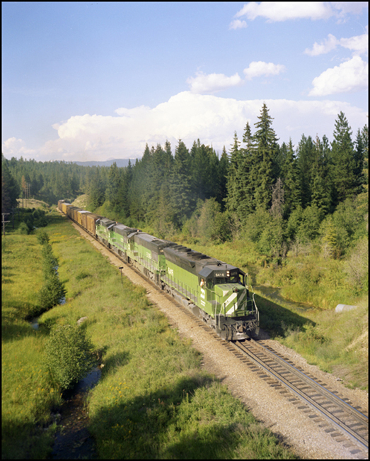 This photo of a BN XW is probably taken in the area of Whitefish about 1972, however the Nixon index does not provide specifics.