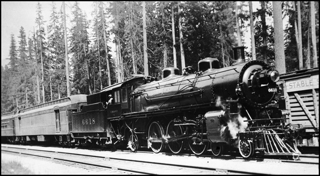 MILW 6618, 4-6-2 on passenger assignment at an unknown location.