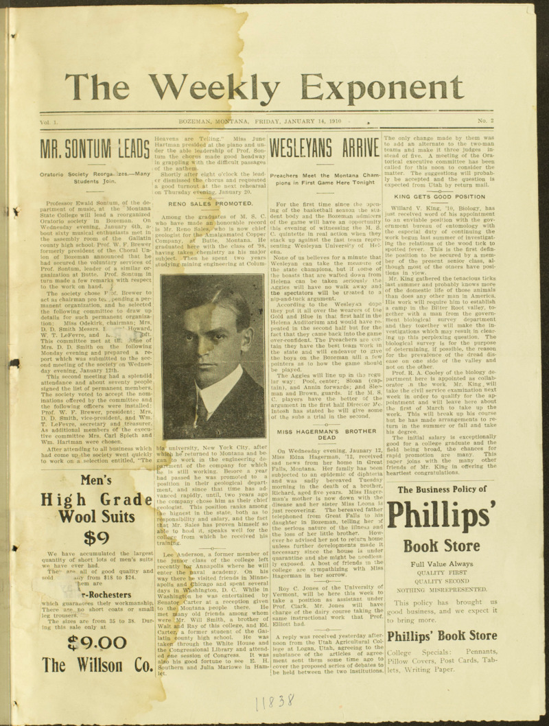 The Weekly Exponent, January 14, 1910