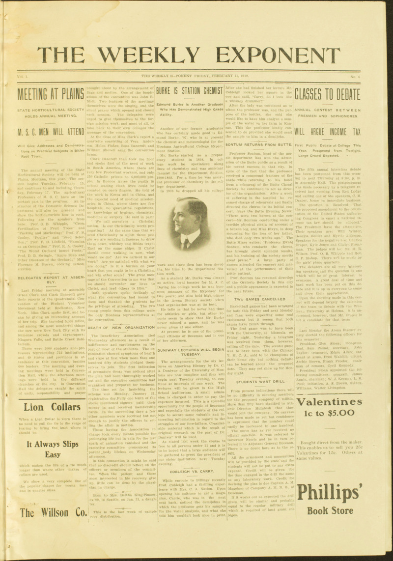 The Weekly Exponent, February 11, 1910