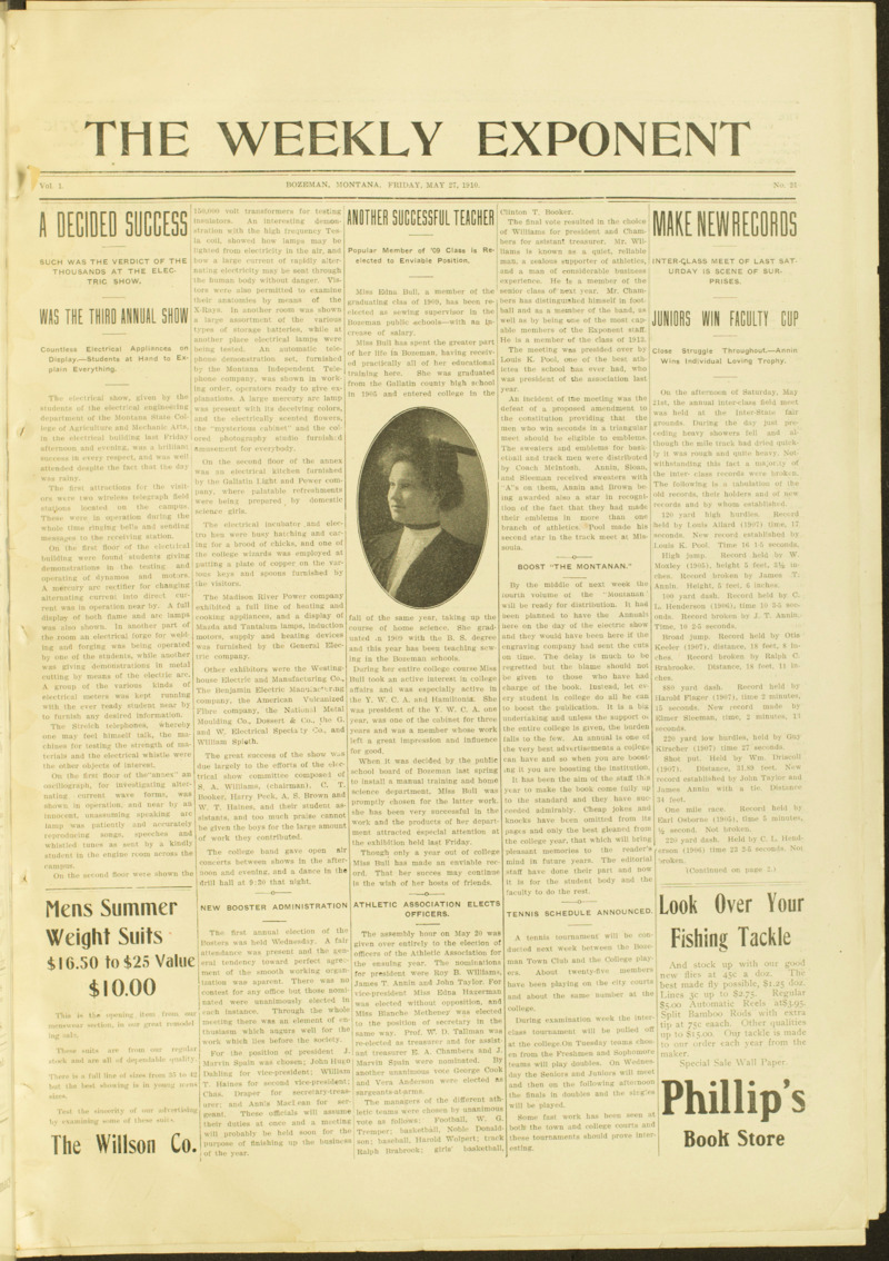 The Weekly Exponent, May 27, 1910
