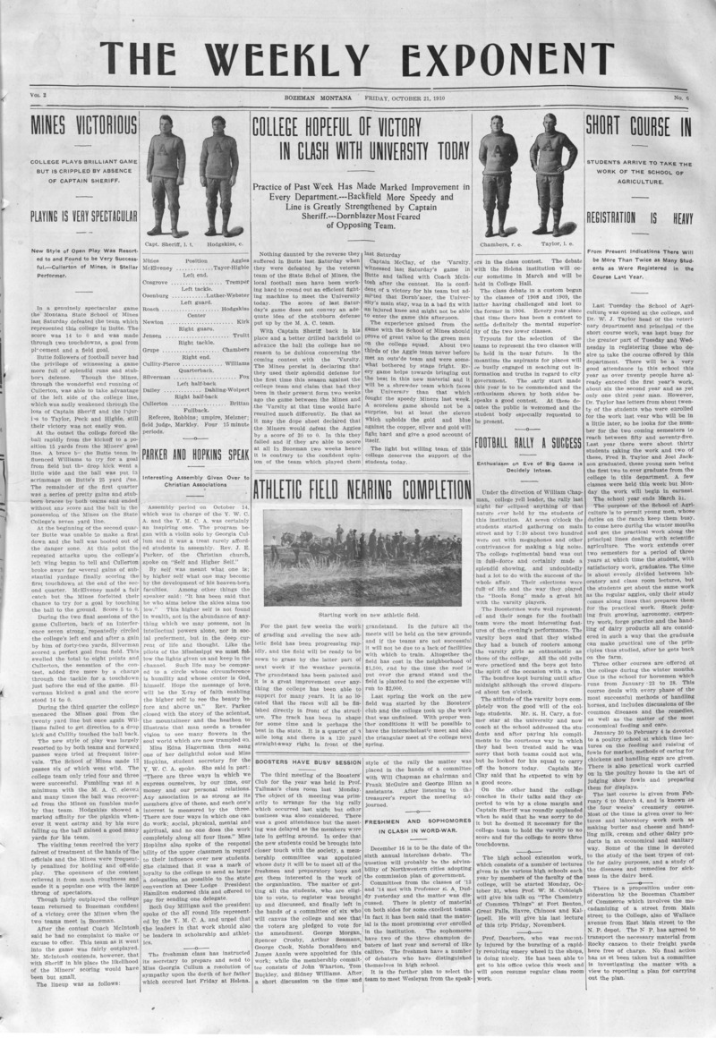 The Weekly Exponent, October 21, 1910