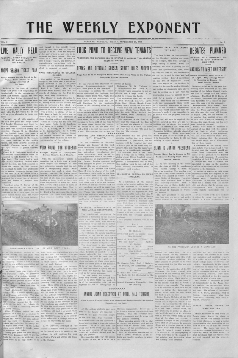 The Weekly Exponent, September 29, 1911