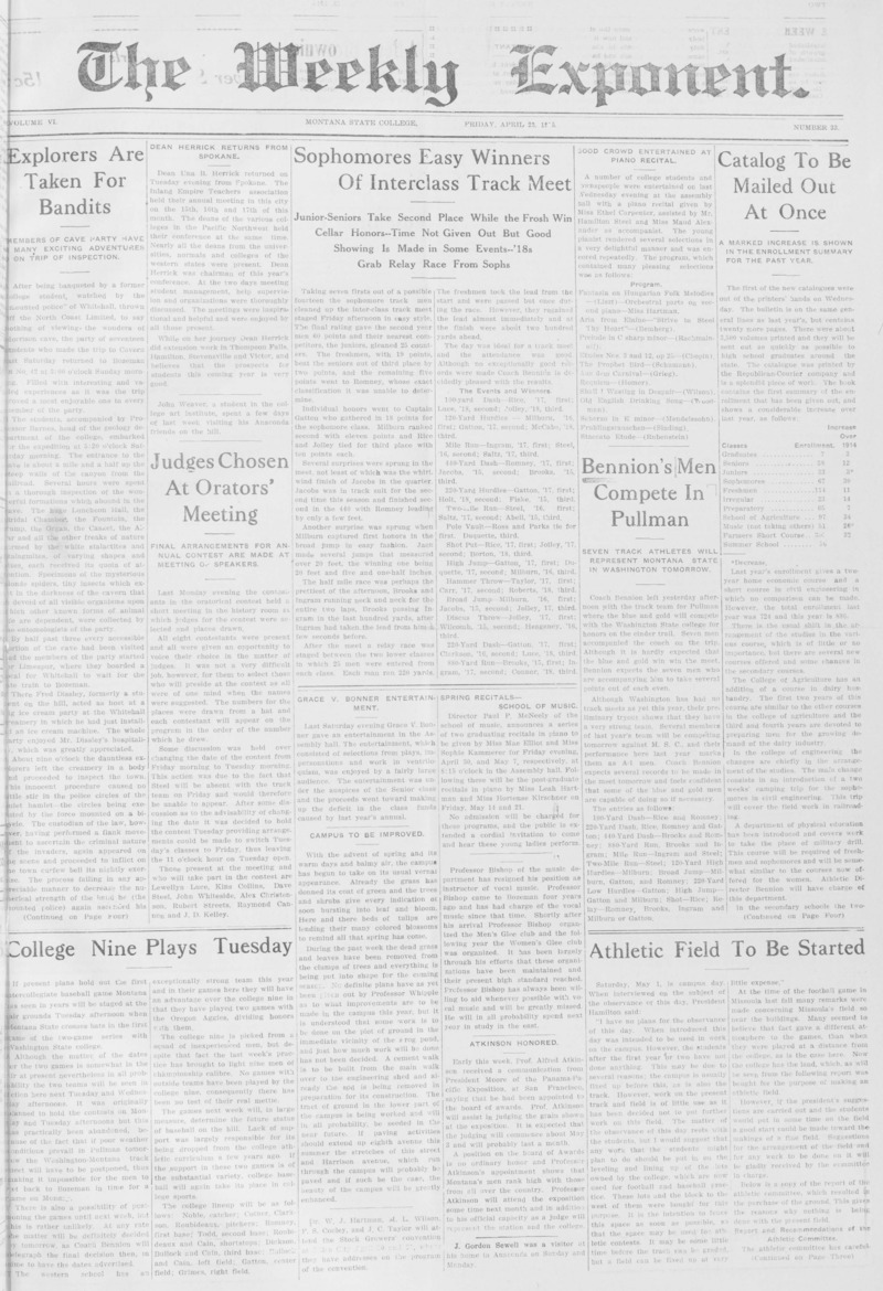 The Weekly Exponent, April 23, 1915