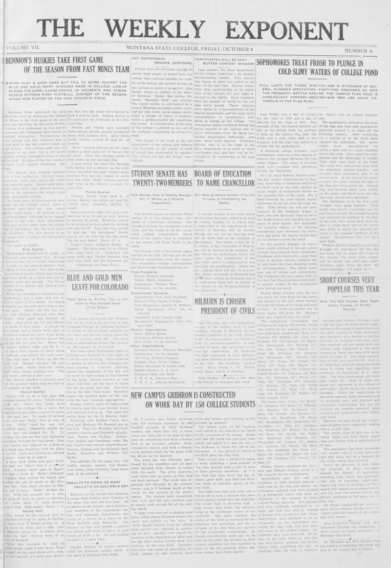 The Weekly Exponent, October 8, 1915