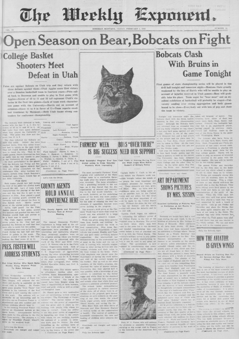 The Weekly Exponent, February 1, 1918
