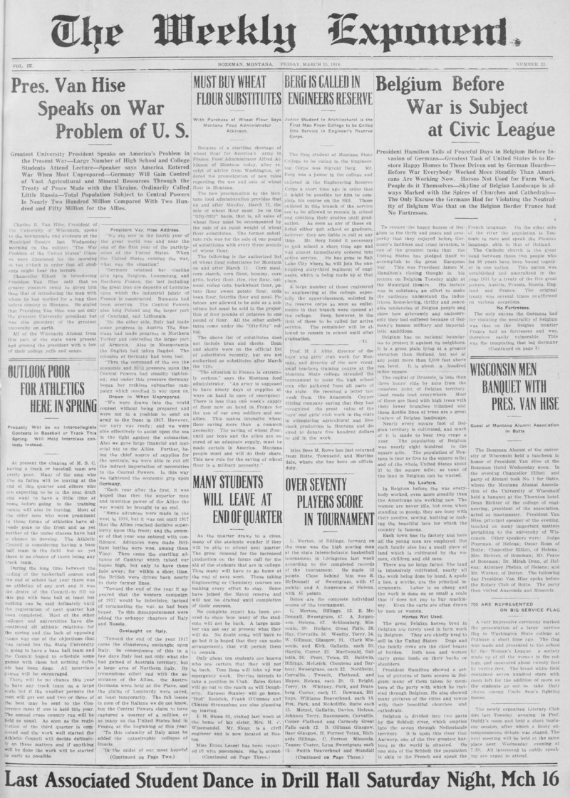 The Weekly Exponent, March 15, 1918