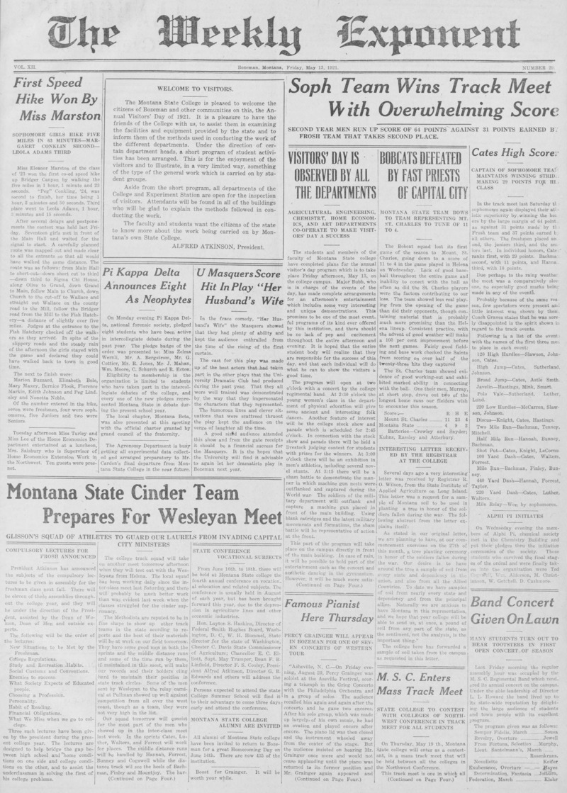 The Weekly Exponent, May 13, 1921