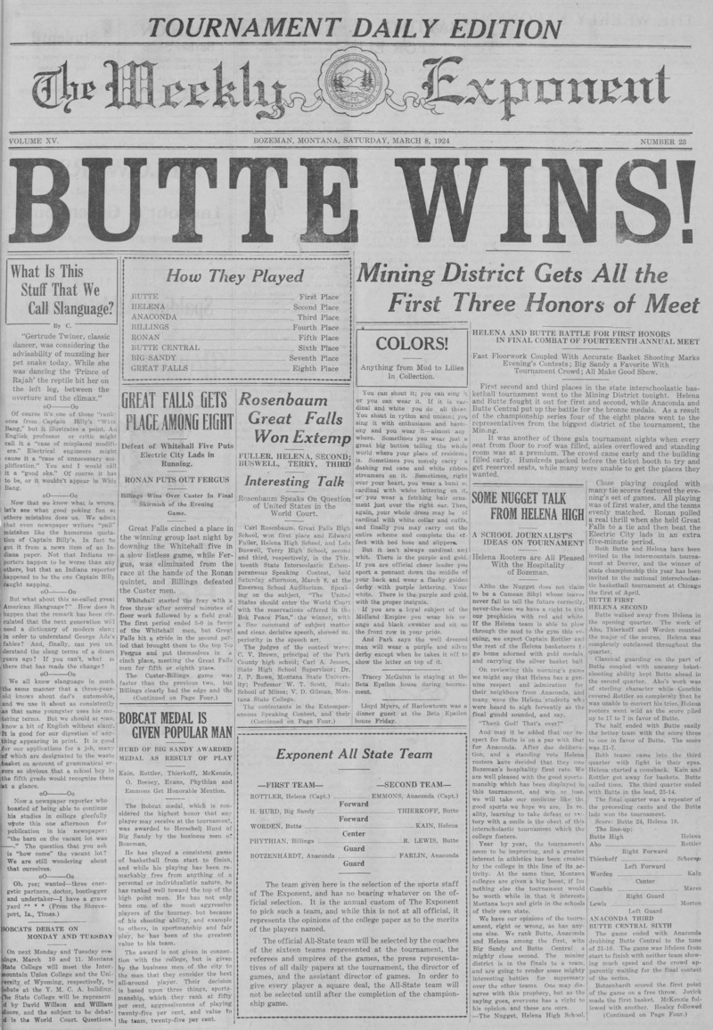 The Weekly Exponent, March 8, 1924