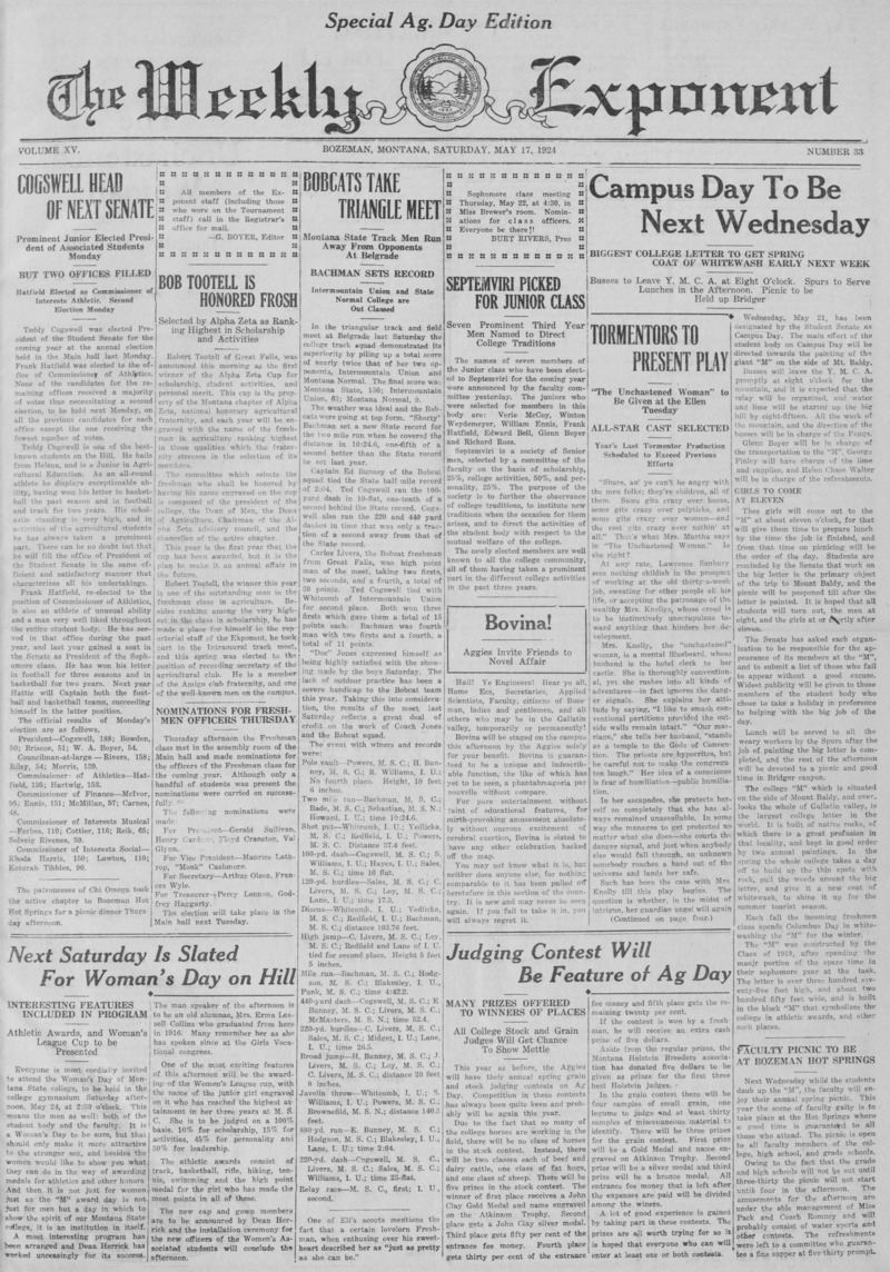 The Weekly Exponent, May 17, 1924