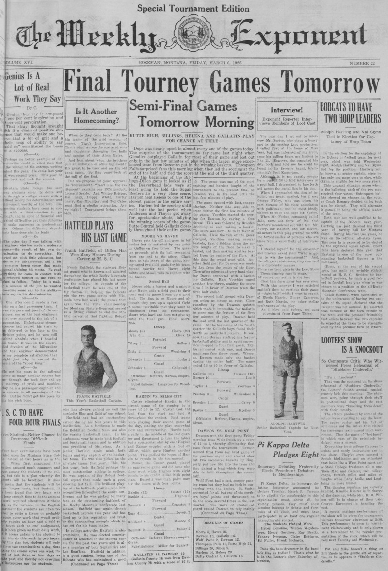 The Weekly Exponent, March 6, 1925