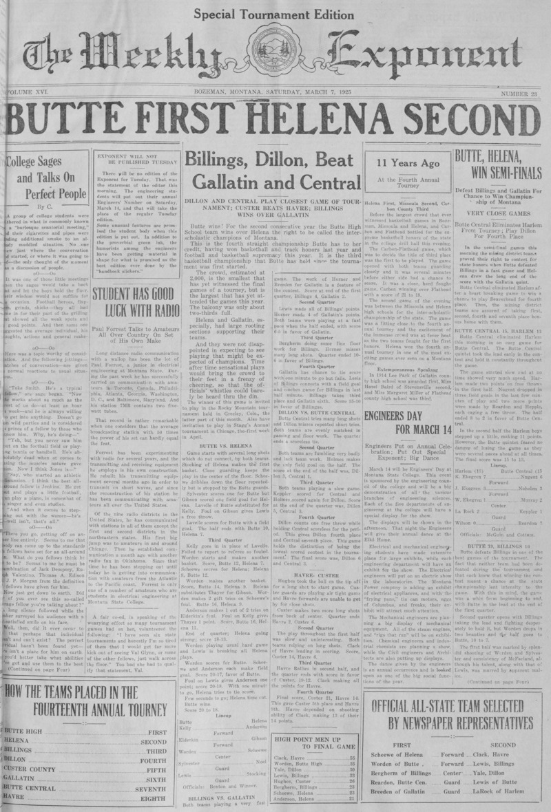 The Weekly Exponent, March 7, 1925
