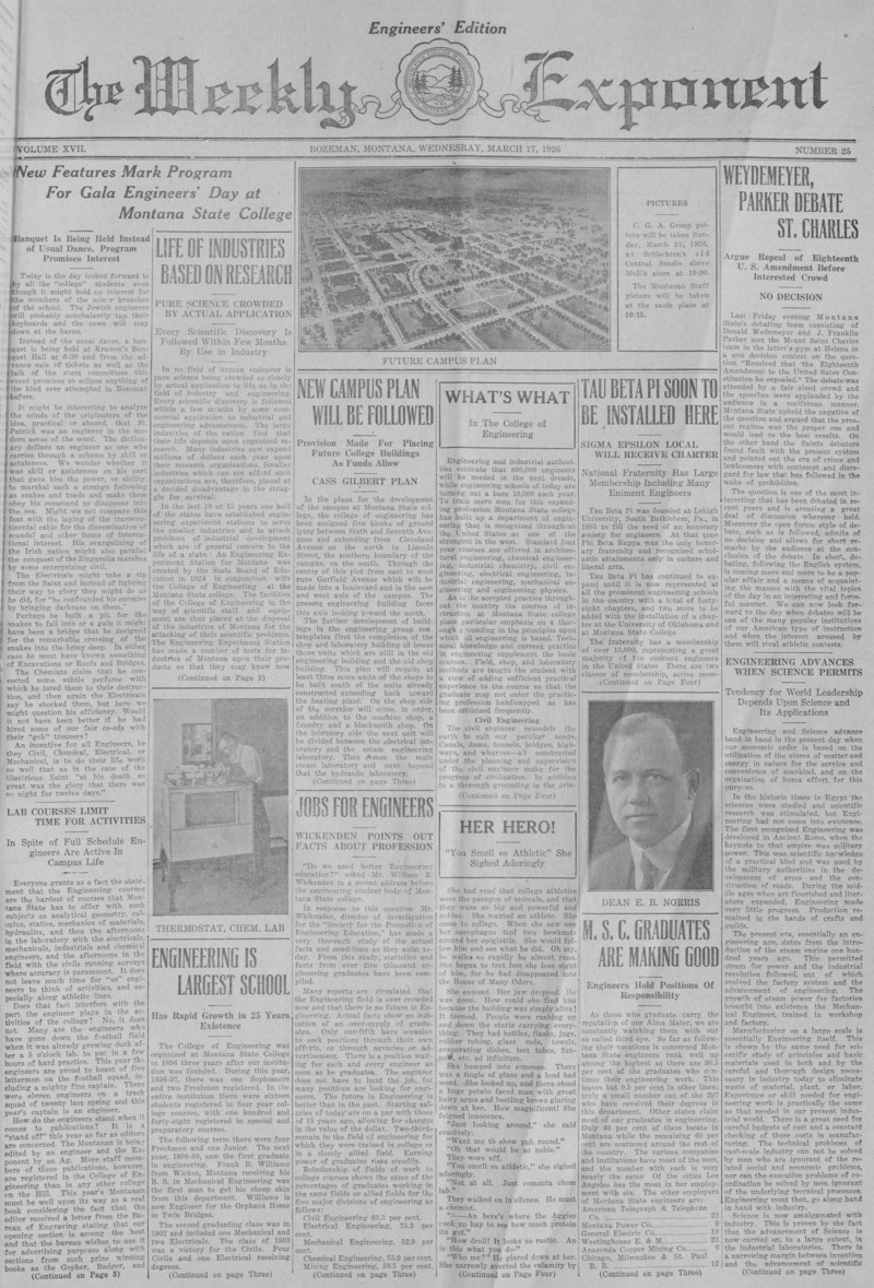 The Weekly Exponent, March 17, 1926