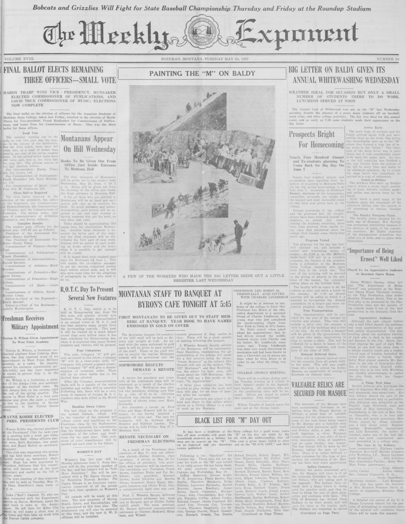 The Weekly Exponent, May 24, 1927