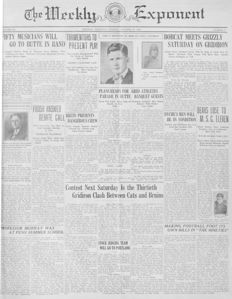 The Weekly Exponent, October 23, 1928