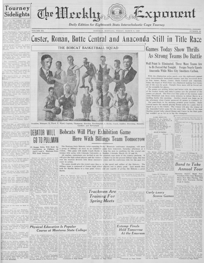 The Weekly Exponent, March 8, 1929