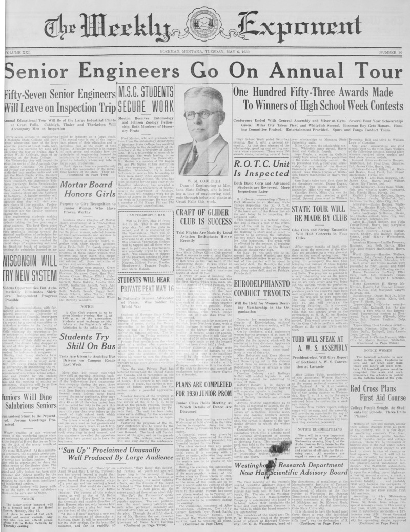 The Weekly Exponent, May 6, 1930