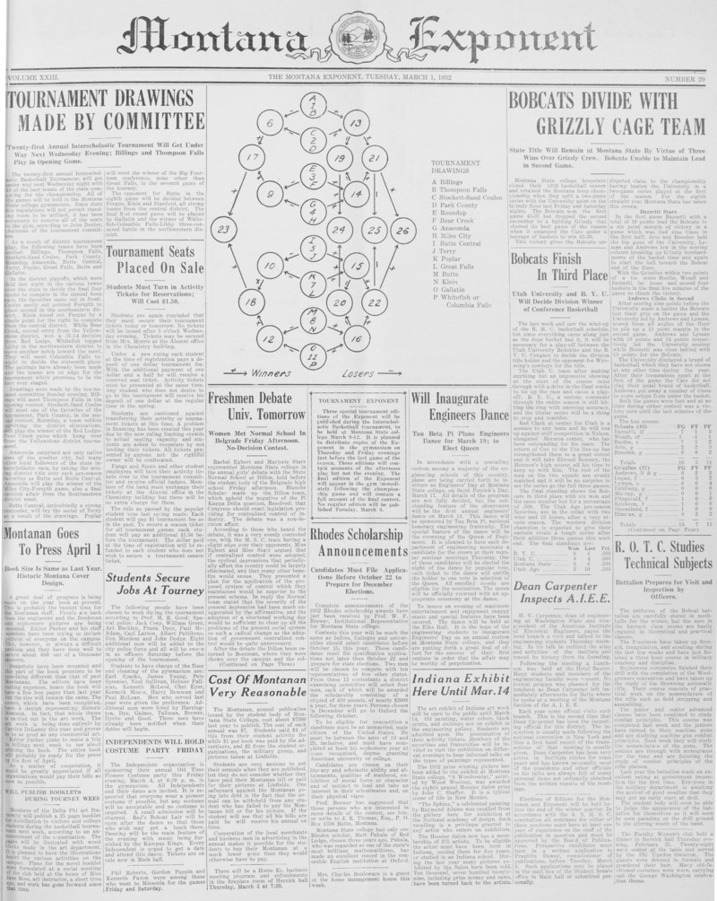 The Montana Exponent, March 1, 1932