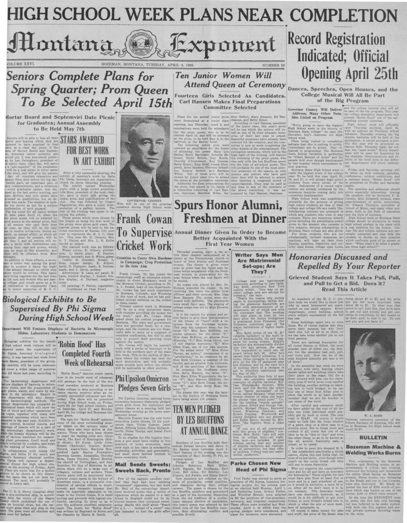 The Montana Exponent, April 9, 1935