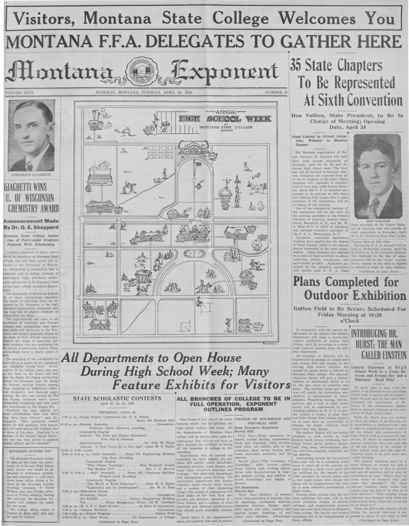 The Montana Exponent, April 23, 1935