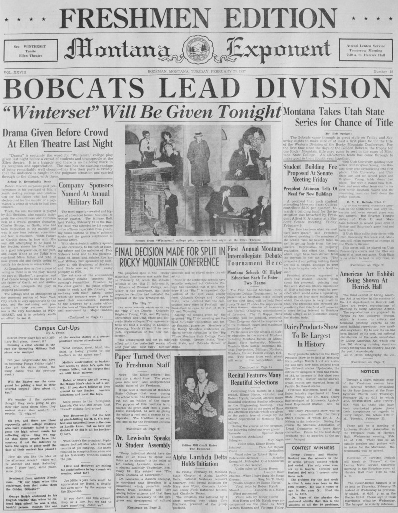The Montana Exponent, February 23, 1937
