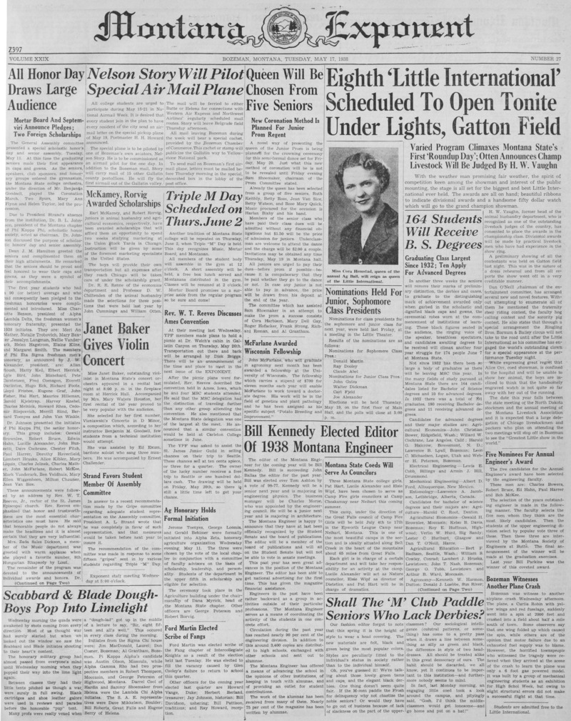 The Montana Exponent, May 17, 1938