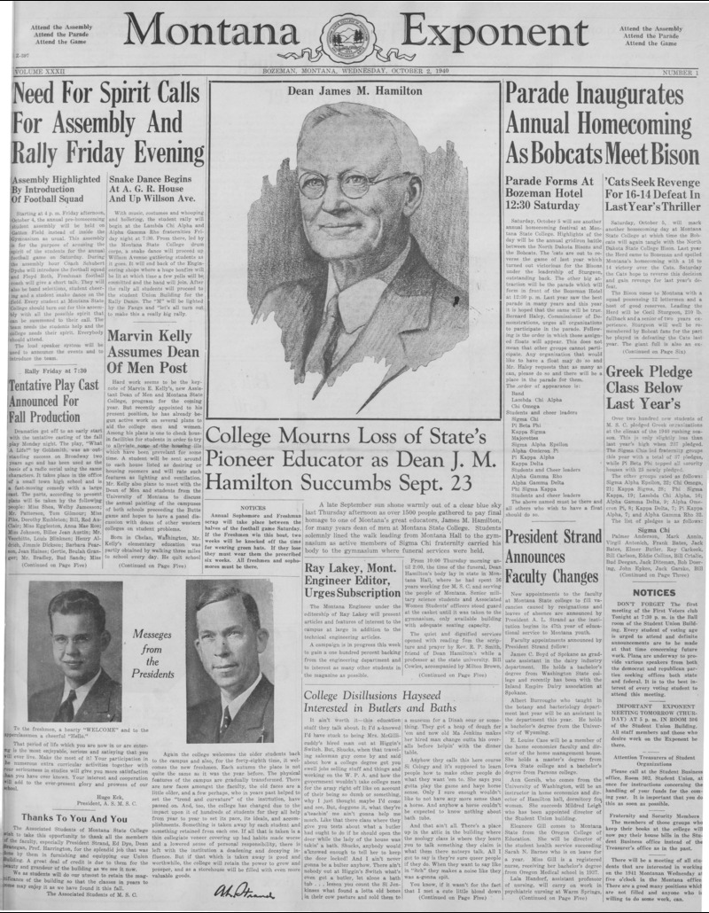 The Montana Exponent, October 2, 1940