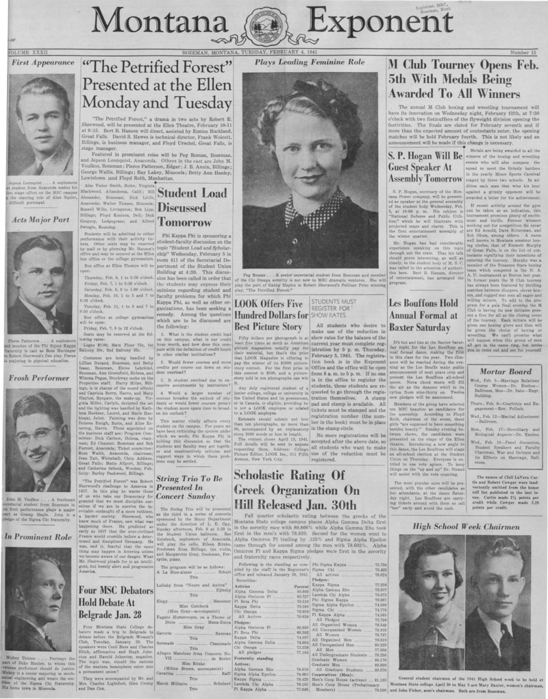 The Montana Exponent, February 4, 1941