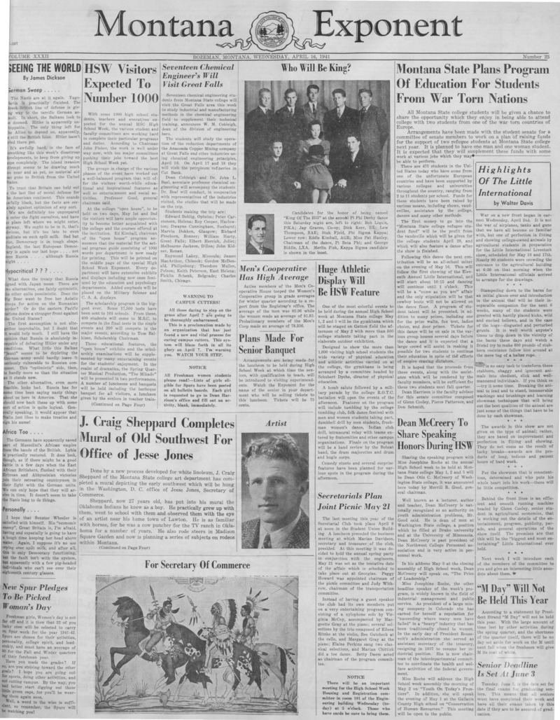 The Montana Exponent, April 16, 1941