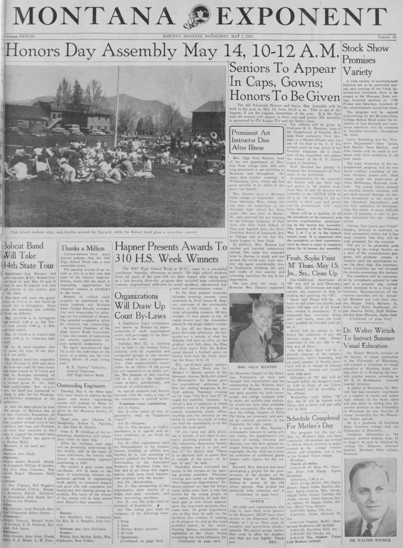The Montana Exponent, May 7, 1947