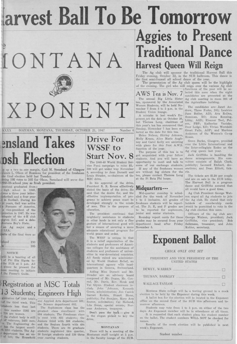 The Montana Exponent, October 21, 1948
