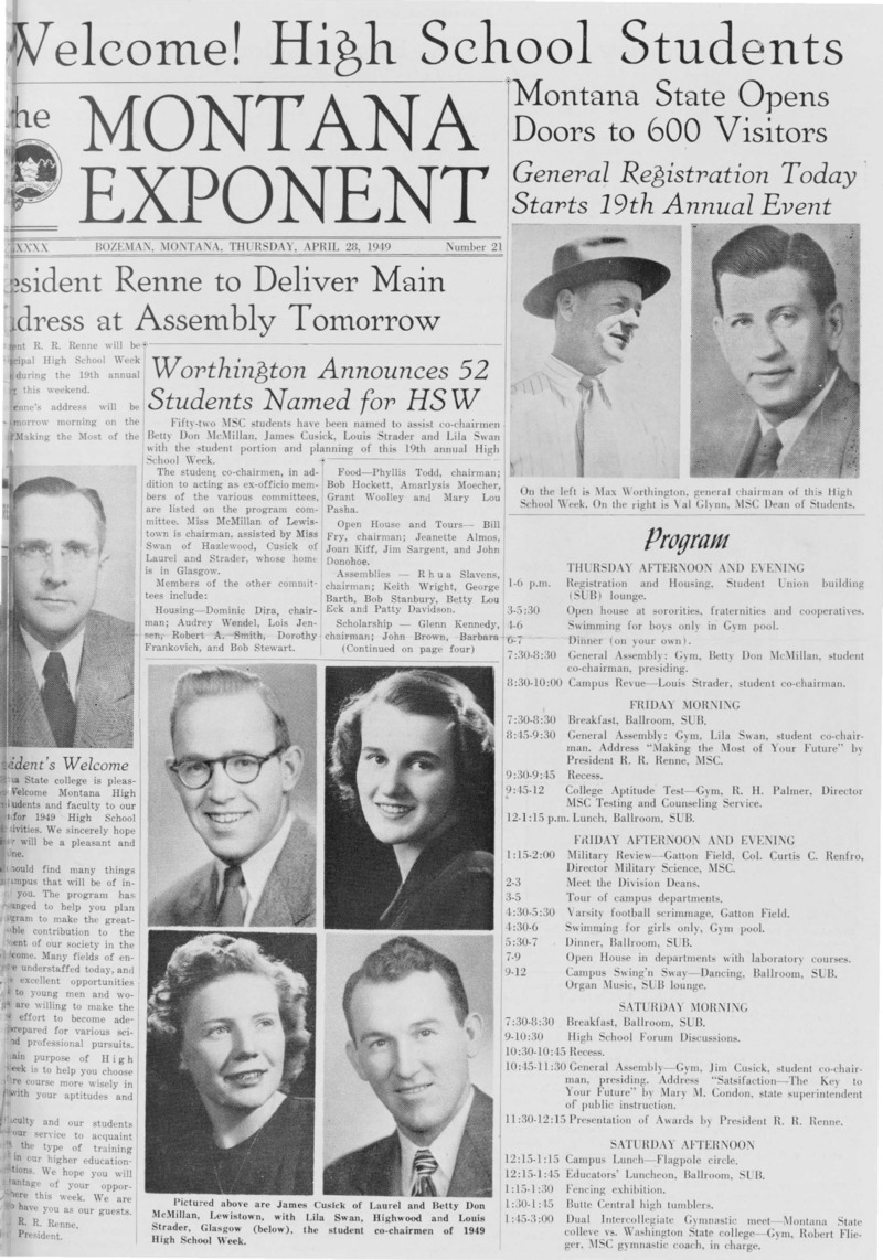 The Montana Exponent, April 28, 1949