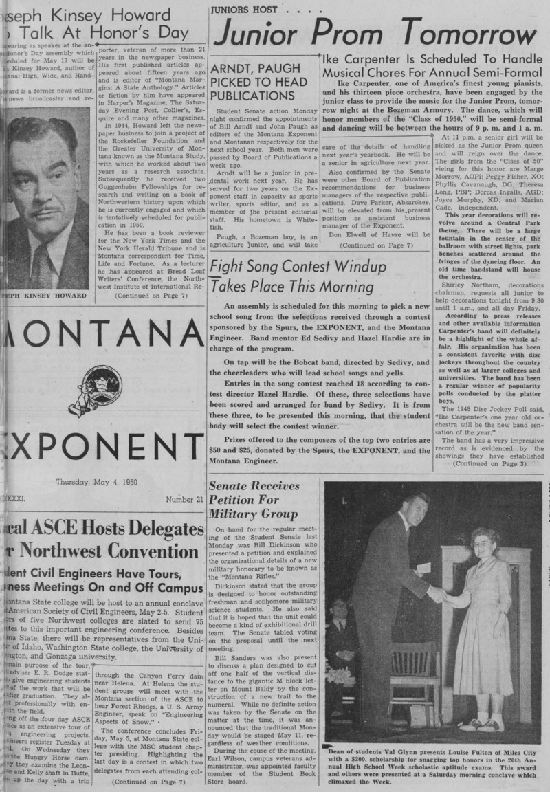 The Montana Exponent, May 4, 1950
