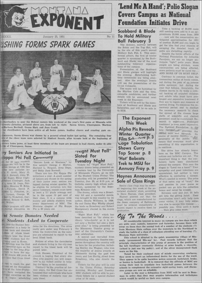 The Montana Exponent, January 25, 1951