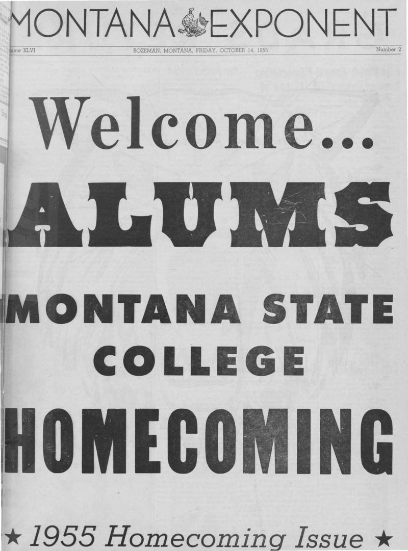 The Montana Exponent, October 14, 1955
