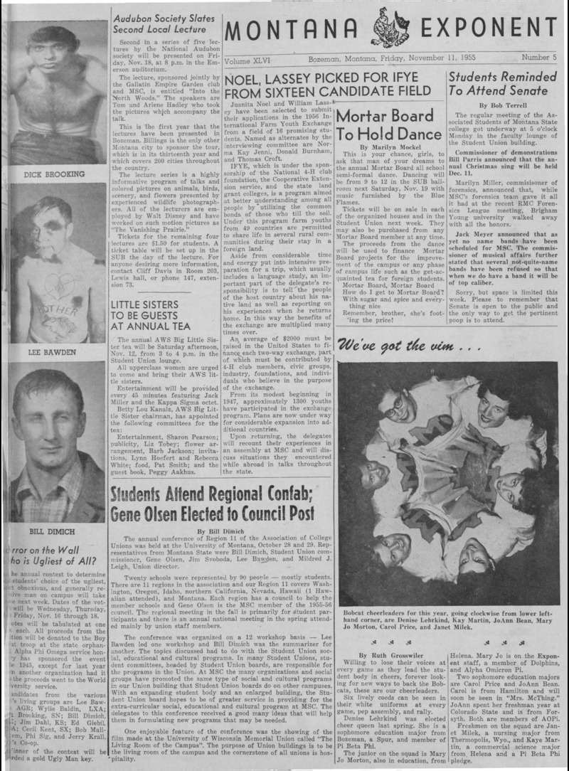 The Montana Exponent, November 11, 1955