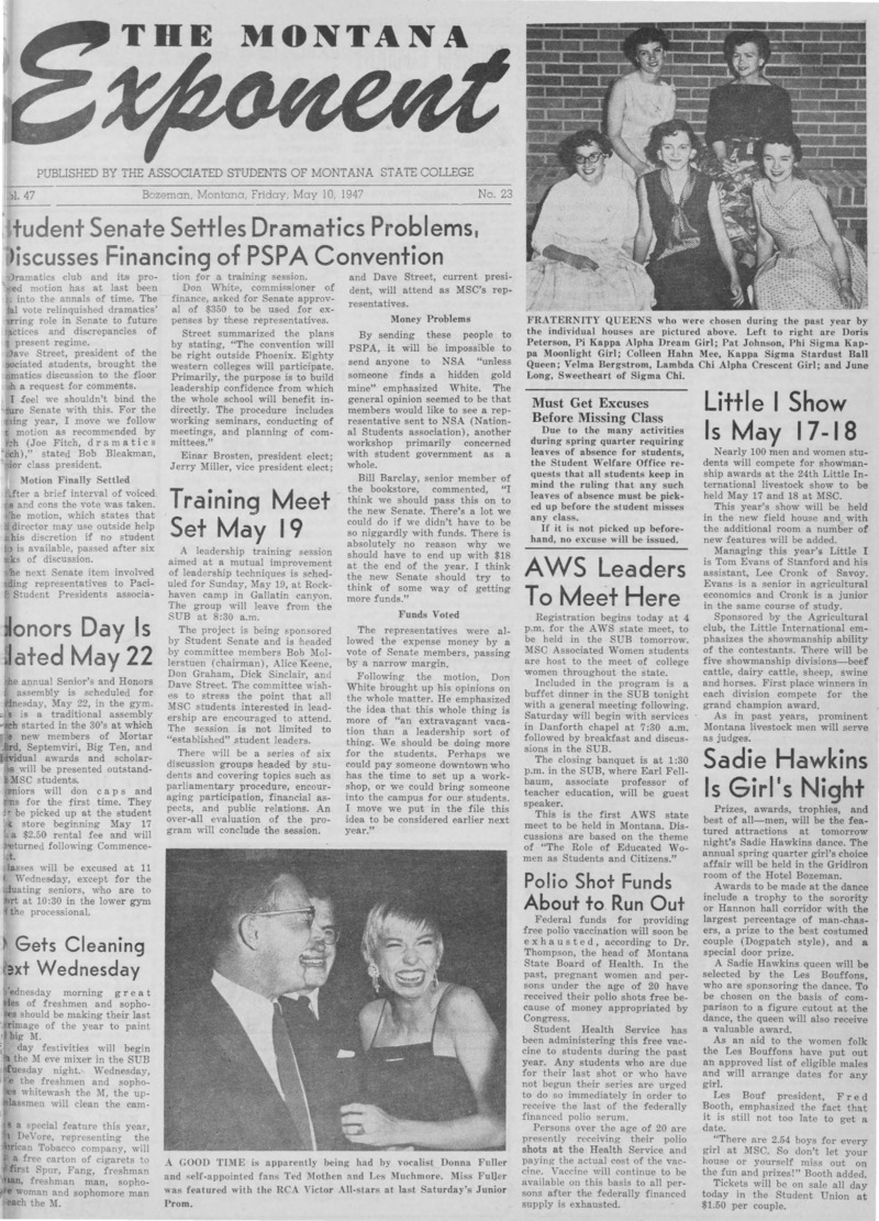 The Montana Exponent, May 10, 1957
