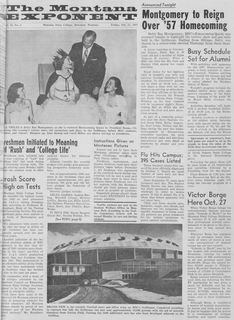 The Montana Exponent, October 11, 1957