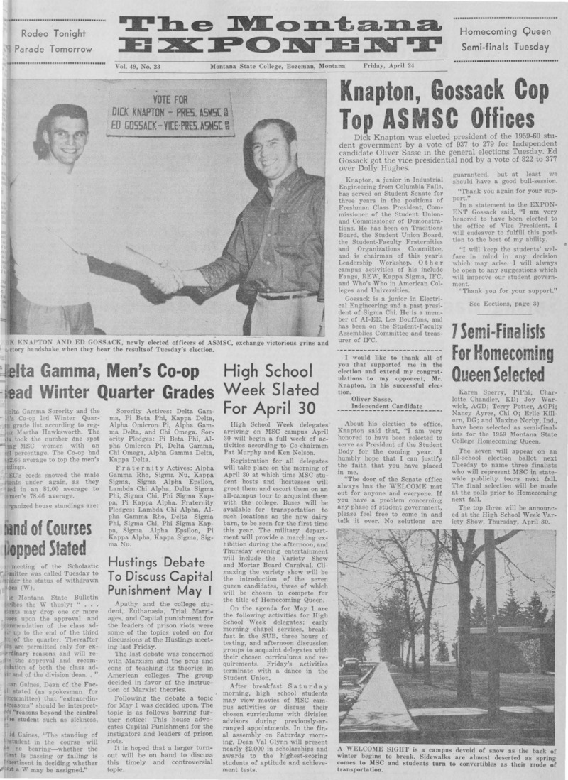 The Montana Exponent, April 24, 1959