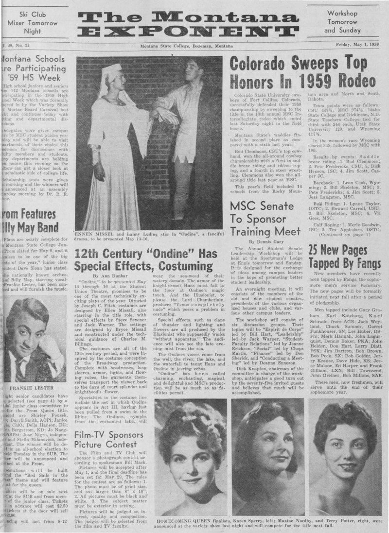 The Montana Exponent, May 1, 1959
